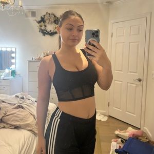 Alo Yoga Airbrush Mesh Corset Tank - Black